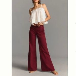 The Kit High-Rise Wide-Leg Utility Trousers by Pilcro
